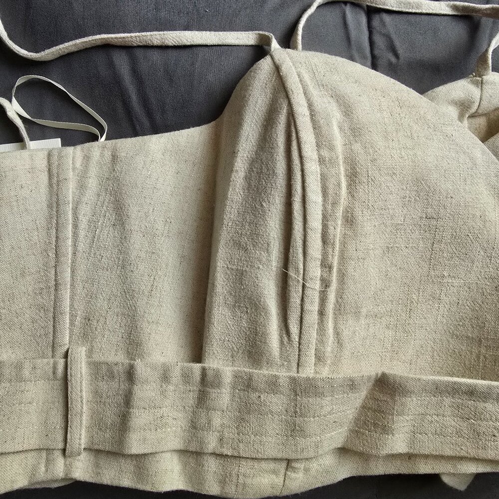 NWT! JLUXLABEL Cream Linen-Look Crop Top - Picture 8 of 10
